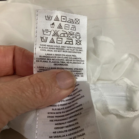 Guess blouse SZ M white fairycore romantic babydoll flowy delicate whimsical - Picture 6 of 9